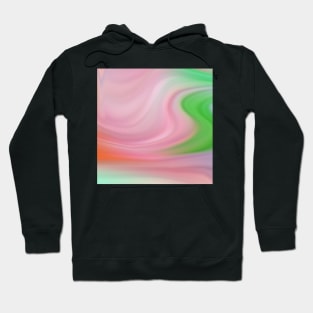 Pink and Green Marble Waves Hoodie